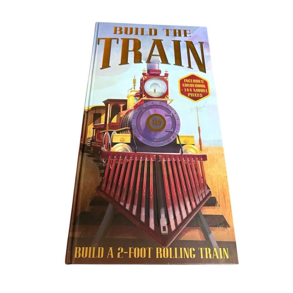 Build the Train Build It Kit  Hardback Book with 144 Pieces 2' Train